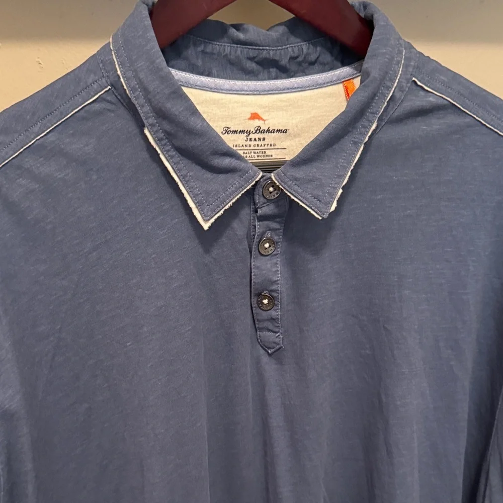 Tommy Bahama Navy Polo Shirt for Men - Picture 5 of 5